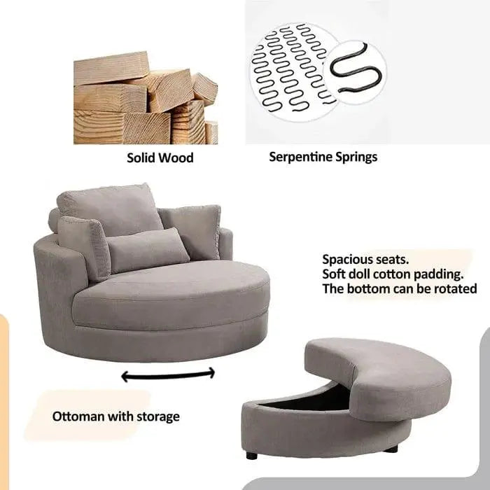 Leith-Hatfield 51'' Pillow Top Arm Sofa with Cushions - Ouch Cart