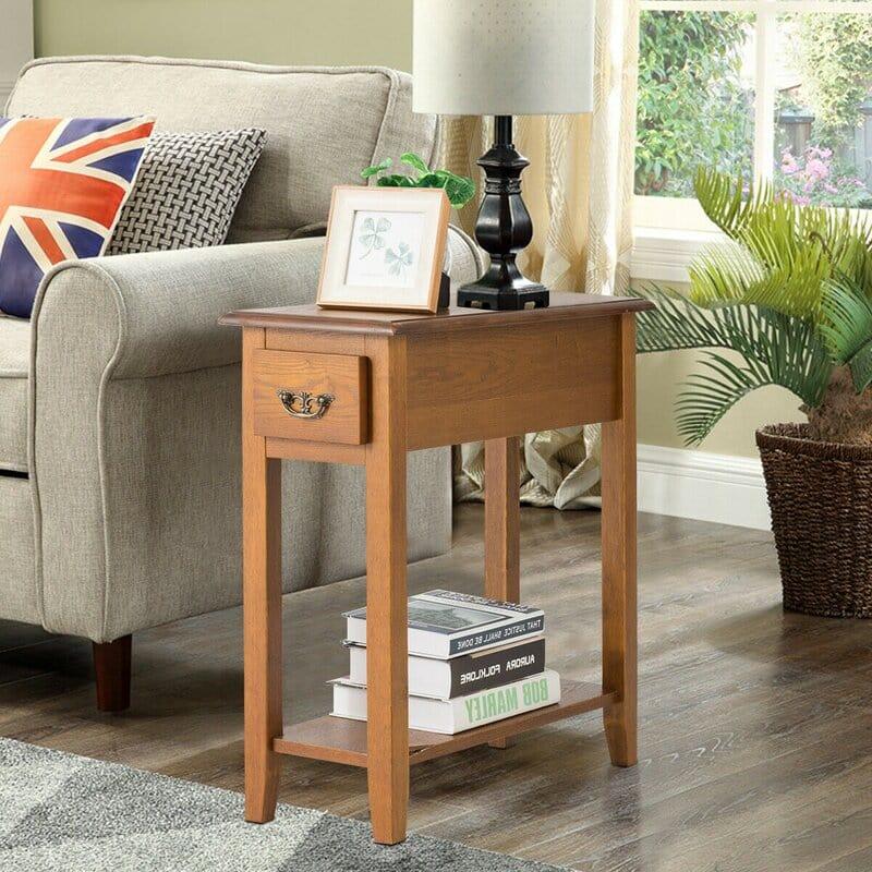 Lewallen Tall End Table with Storage - Ouch Cart