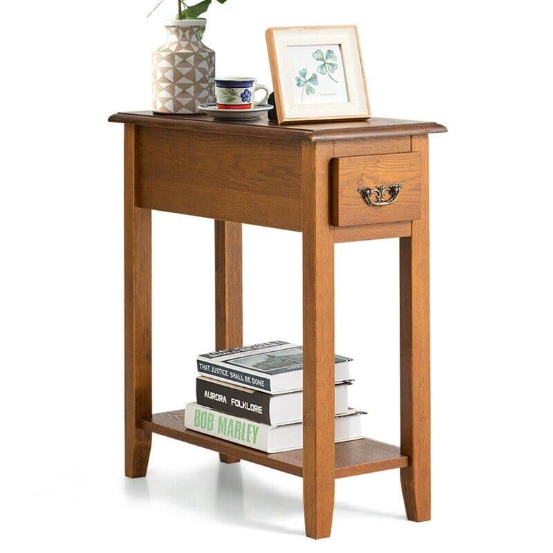 Lewallen Tall End Table with Storage - Ouch Cart