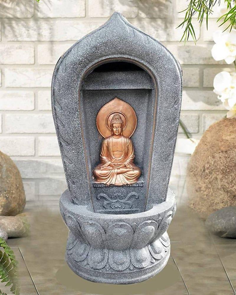 Buddha Temple Water Fountain (35 x 35 x 94 cm) - Ouch Cart