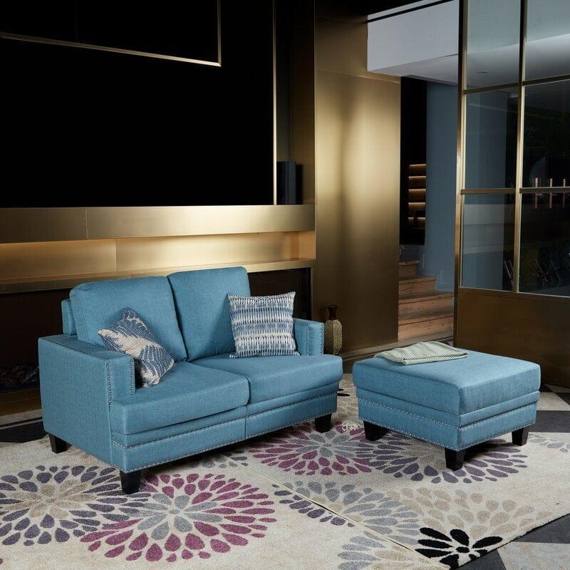 Square Arm Loveseat - Ouch Cart