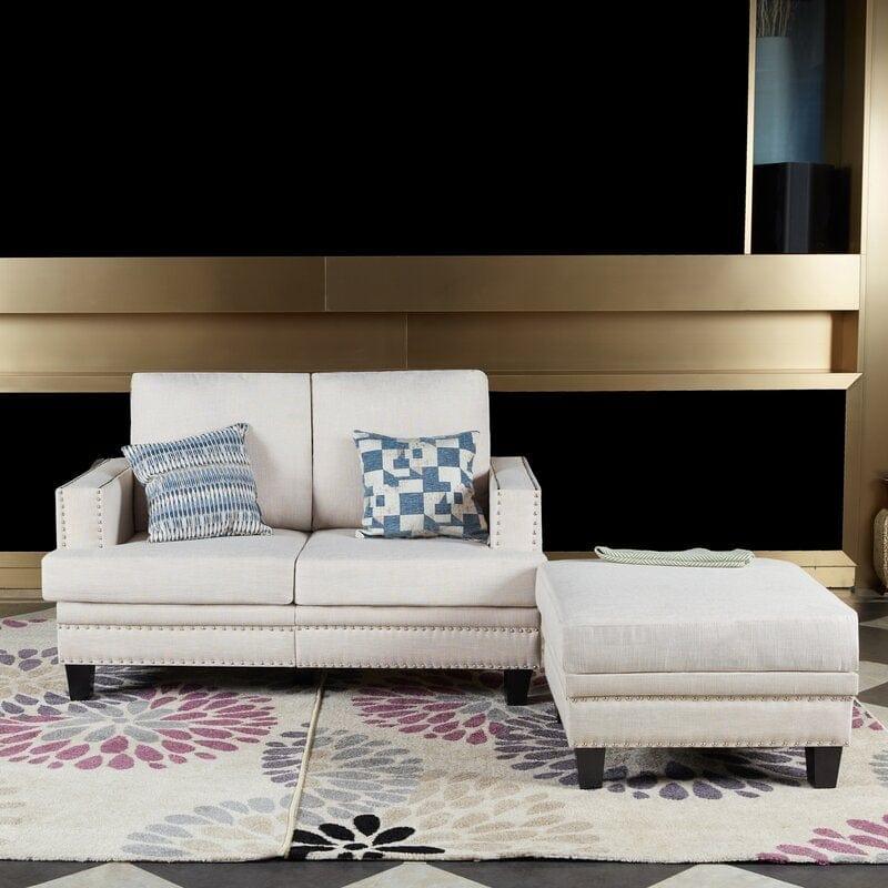 Square Arm Loveseat - Ouch Cart