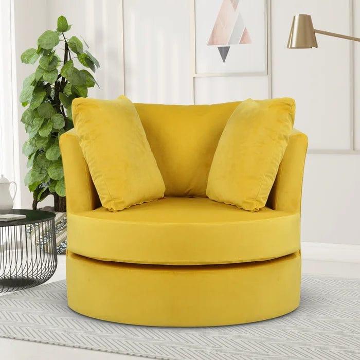 Lione Wide Velvet Tub Chair - Ouch Cart