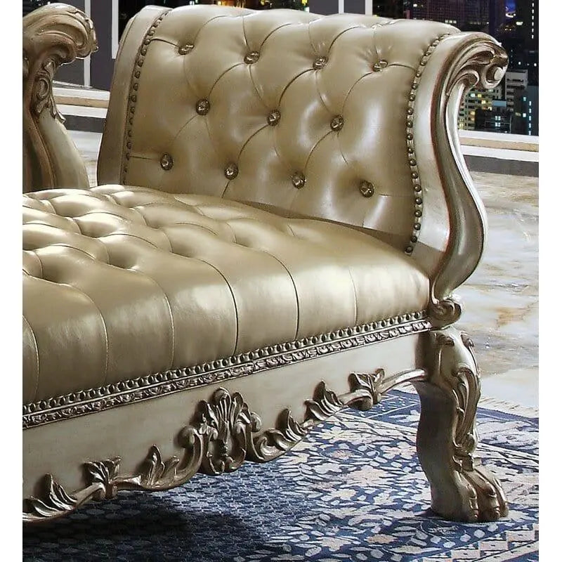 Lissandra Upholstered Bench Golden - Ouch Cart