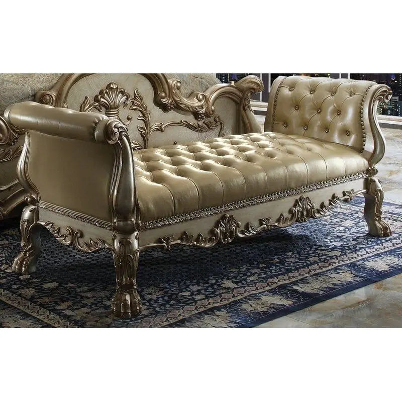 Lissandra Upholstered Bench Golden - Ouch Cart