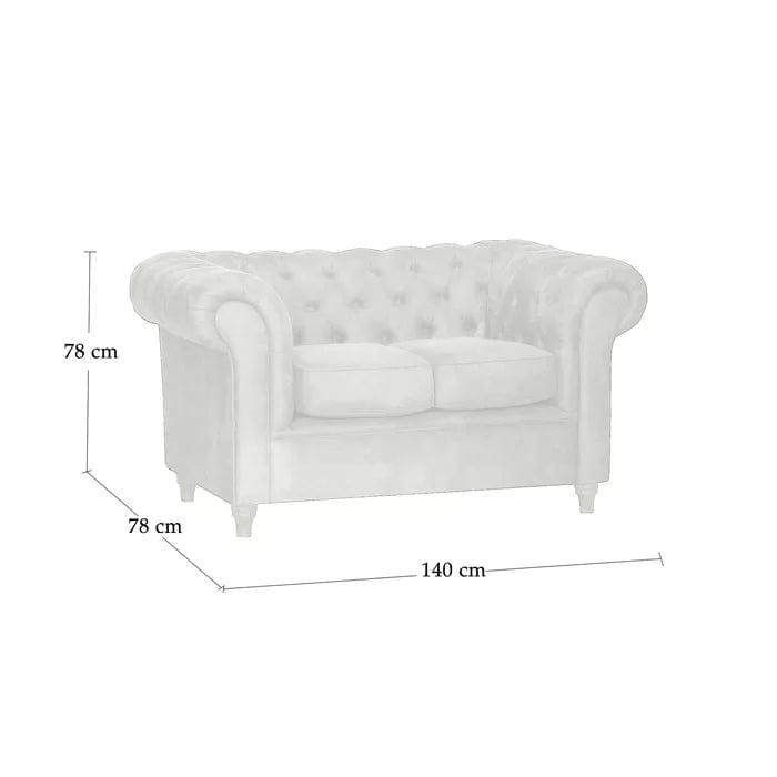 Littlehampton Chesterfield Loveseat - Ouch Cart