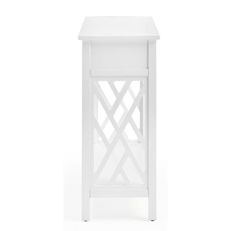 Single Shelf Rectangular shape Wooden Console Table with Drawer - Ouch Cart