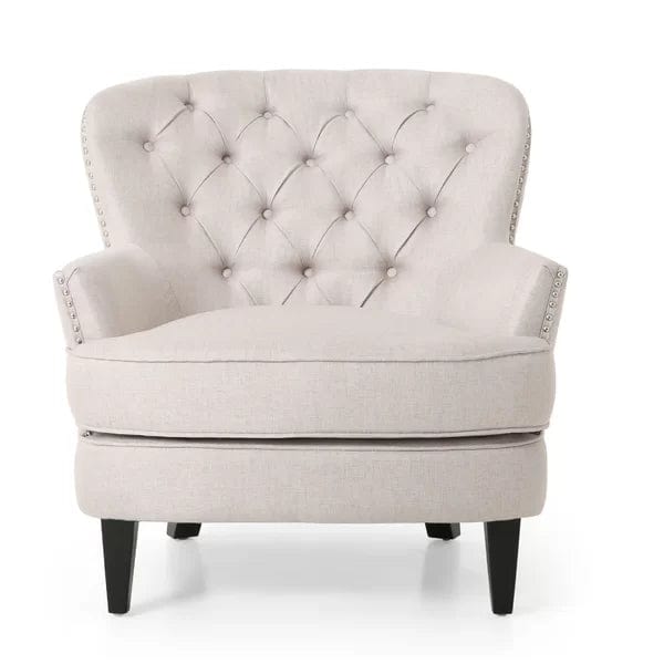 Michaelson Wide Tufted Armchair and Ottoman