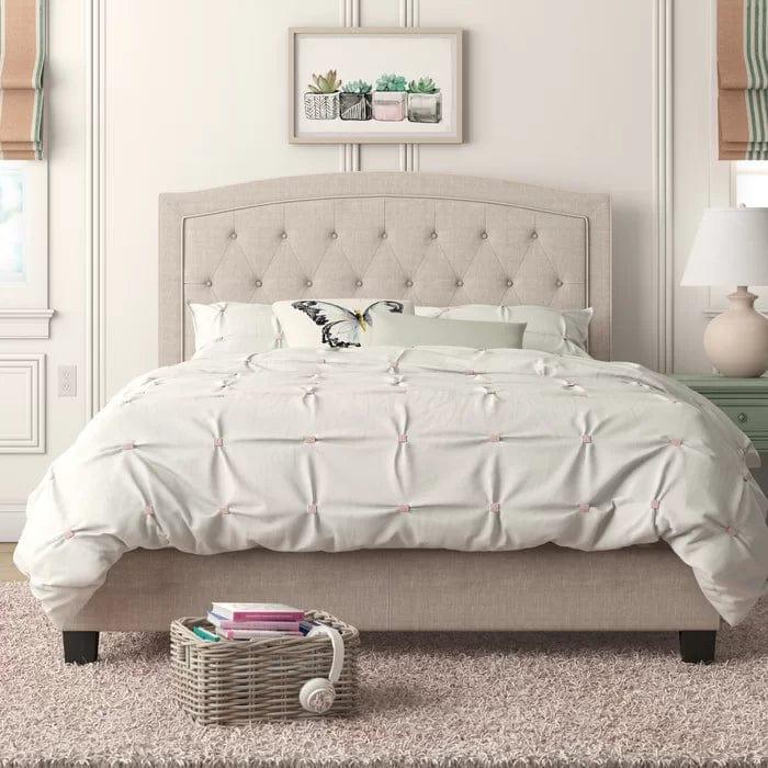 Milo Tufted Upholstered Low Profile Standard Bed - Ouch Cart