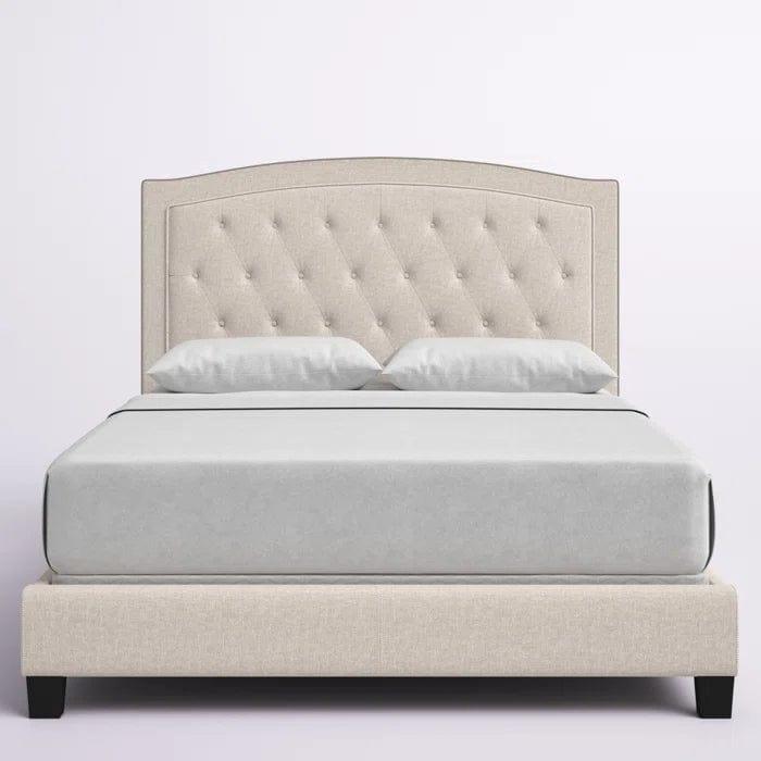 Milo Tufted Upholstered Low Profile Standard Bed - Ouch Cart