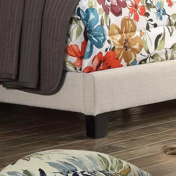 Milo Tufted Upholstered Low Profile Standard Bed - Ouch Cart