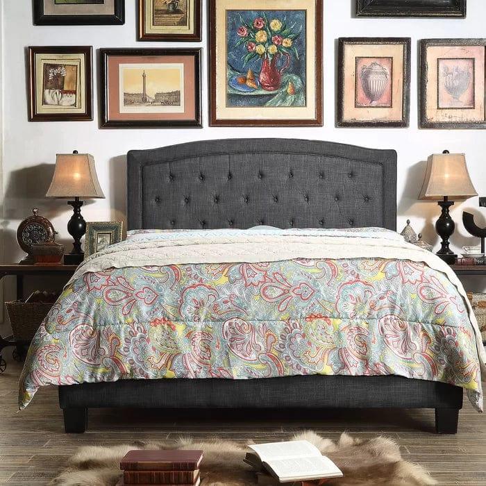 Milo Tufted Upholstered Low Profile Standard Bed - Ouch Cart