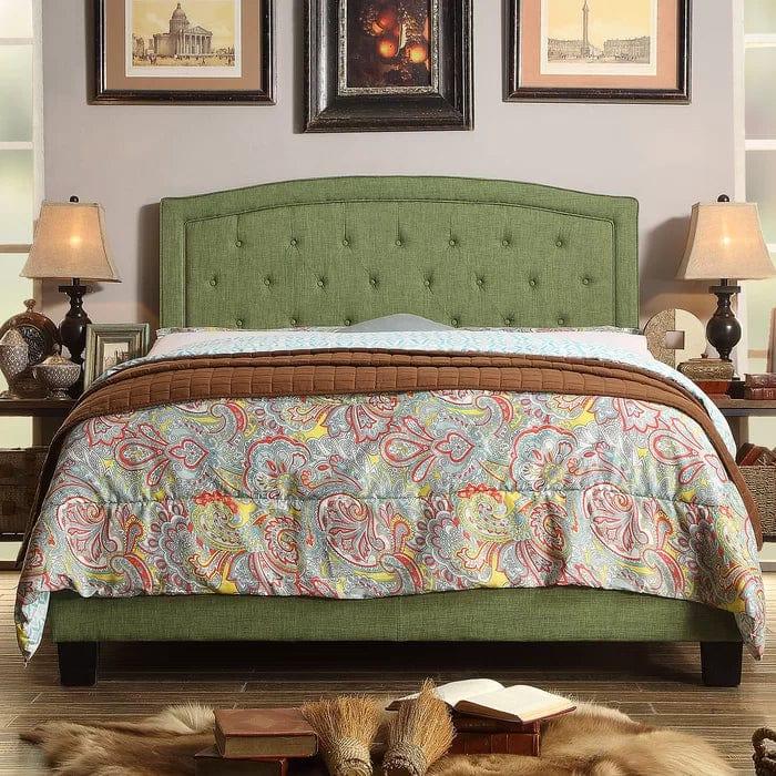 Milo Tufted Upholstered Low Profile Standard Bed - Ouch Cart