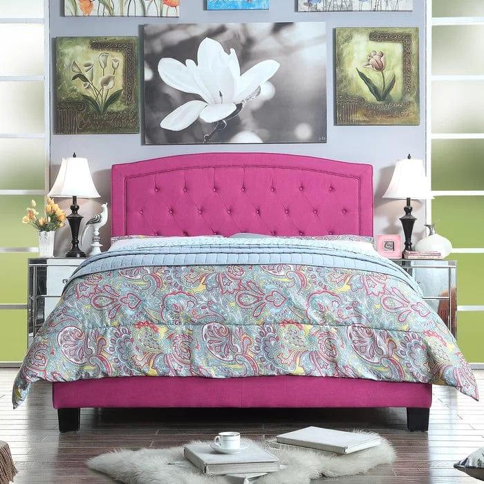 Milo Tufted Upholstered Low Profile Standard Bed - Ouch Cart