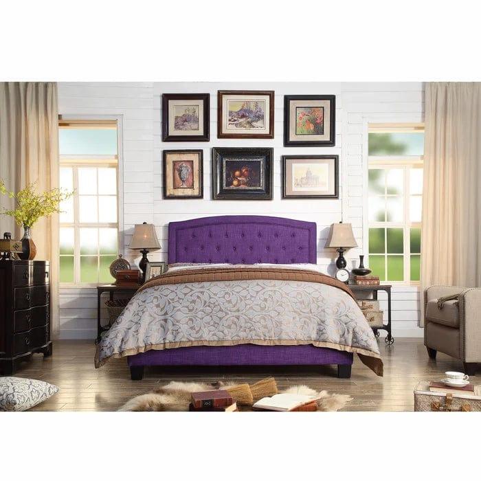 Milo Tufted Upholstered Low Profile Standard Bed - Ouch Cart