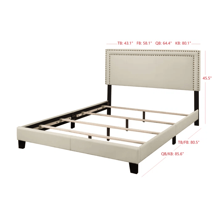 Misael Tufted Low Profile Standard Bed - Ouch Cart