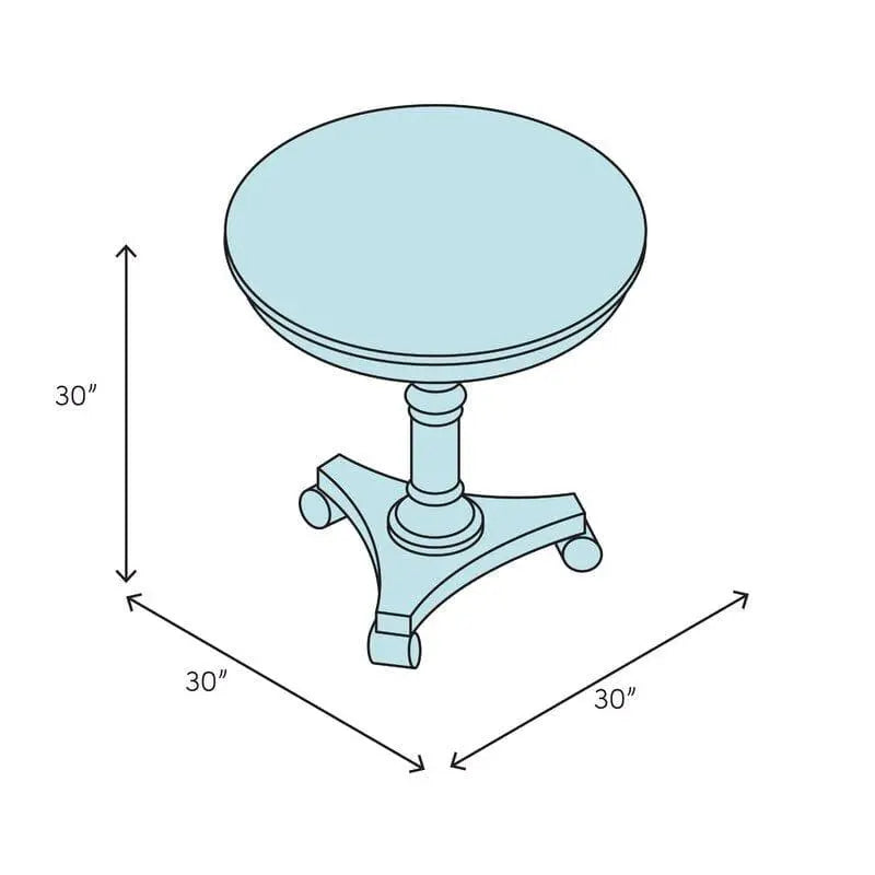 Tall Solid Wood Pedestal End Table - Ouch Cart