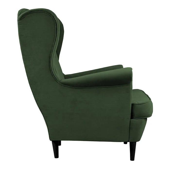 Mallmon wing chair with footstool - Ouch Cart