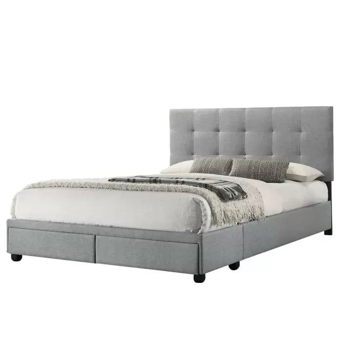 Pawling Tufted Upholstered Low Profile Storage Platform Bed - Ouch Cart
