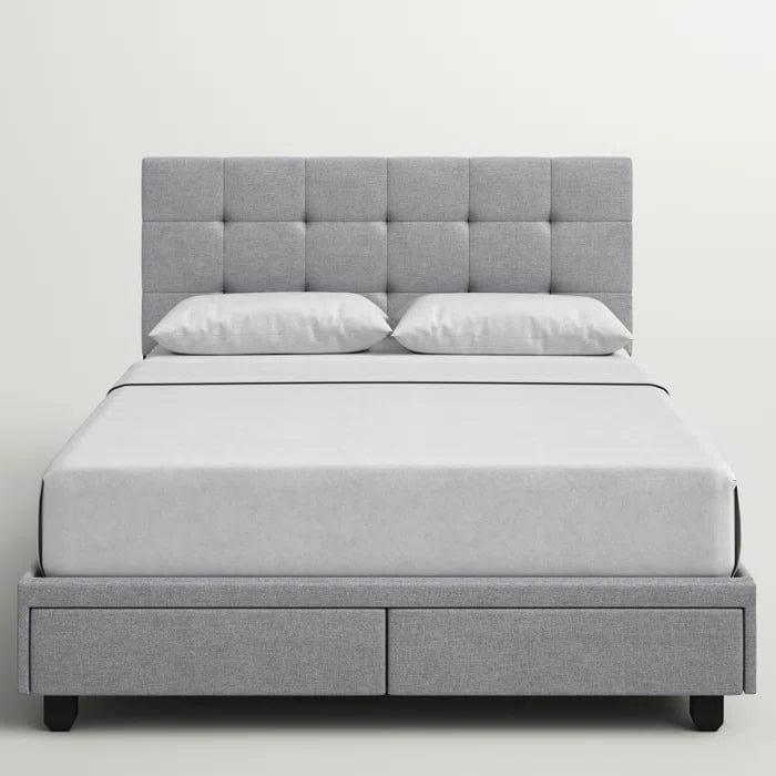 Pawling Tufted Upholstered Low Profile Storage Platform Bed - Ouch Cart