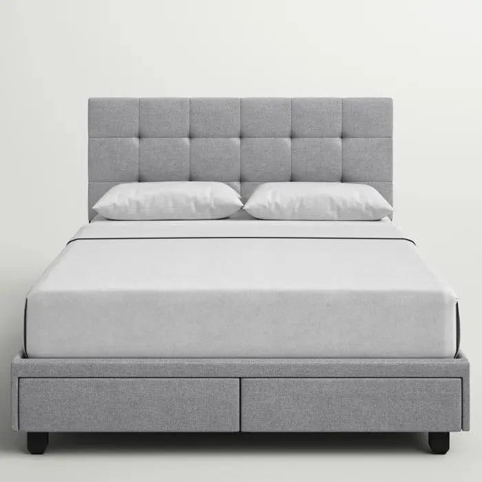 Pawling Tufted Upholstered Low Profile Storage Platform Bed - Ouch Cart