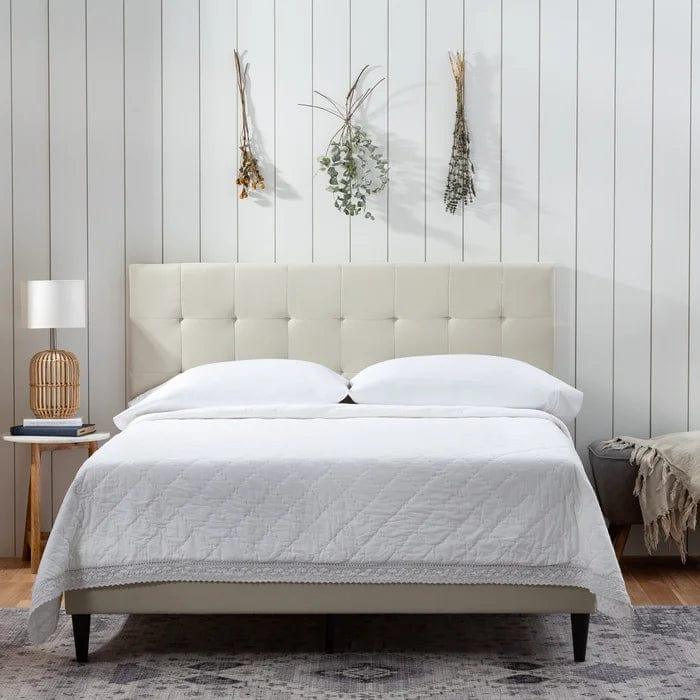 Peters Tufted Upholstered Low Profile Platform Bed - Ouch Cart