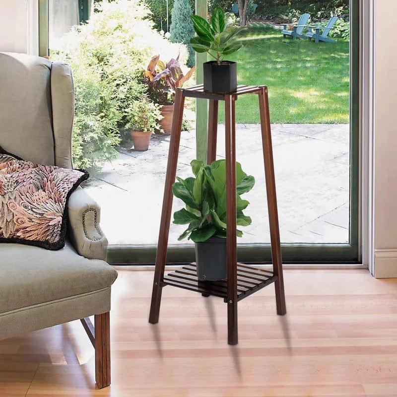 Plant Stand : Multi-Tiered Bamboo Plant - Ouch Cart