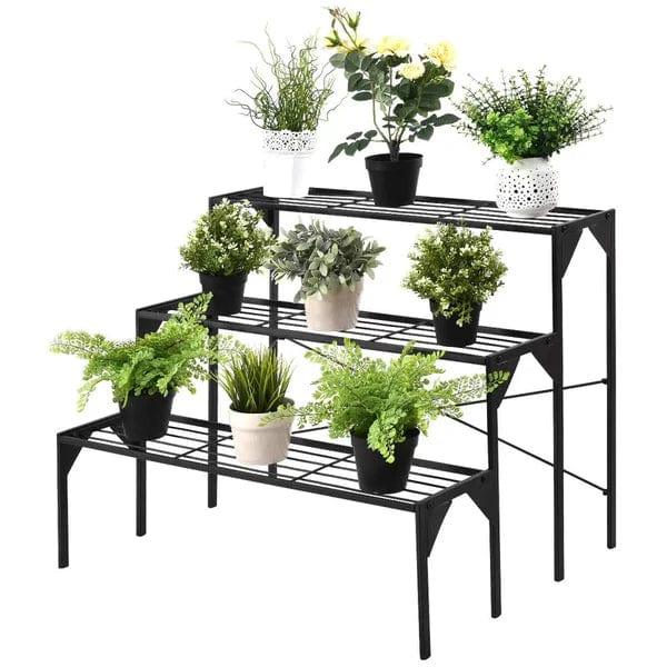 Plant Stand: Rectangular Multi-Tiered Plant Stand - Ouch Cart