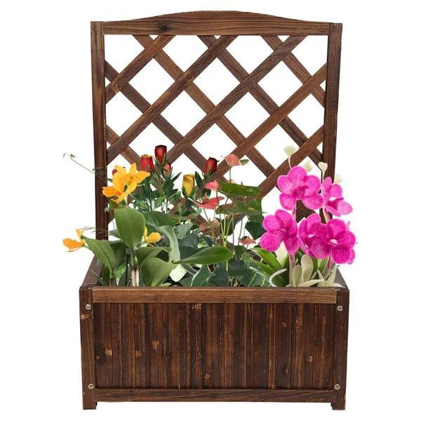 Plant Stand: Rectangular Multi-Tiered Solid Wood Plant Stand - Ouch Cart