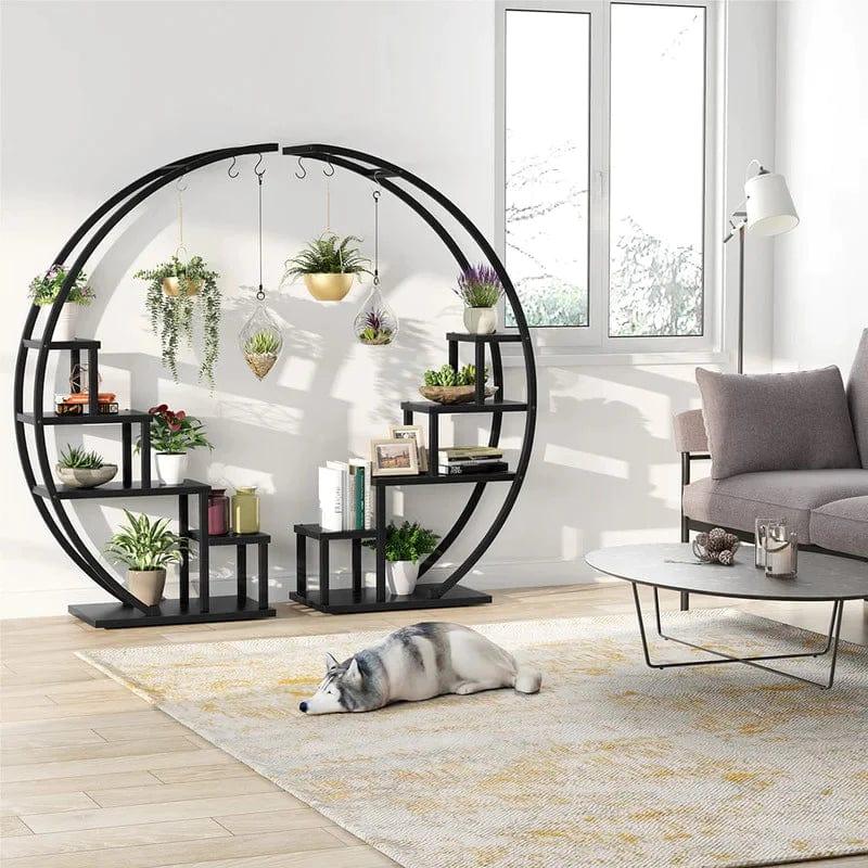 Round best sale plant table