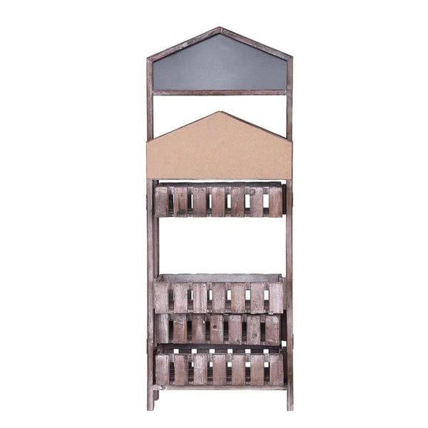 Plant Stand: Solid Wood 4 Shelves Plant Stand - Ouch Cart