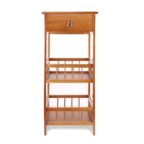 Plant Stand: Square Multi-Tiered Bamboo Plant Stand - Ouch Cart