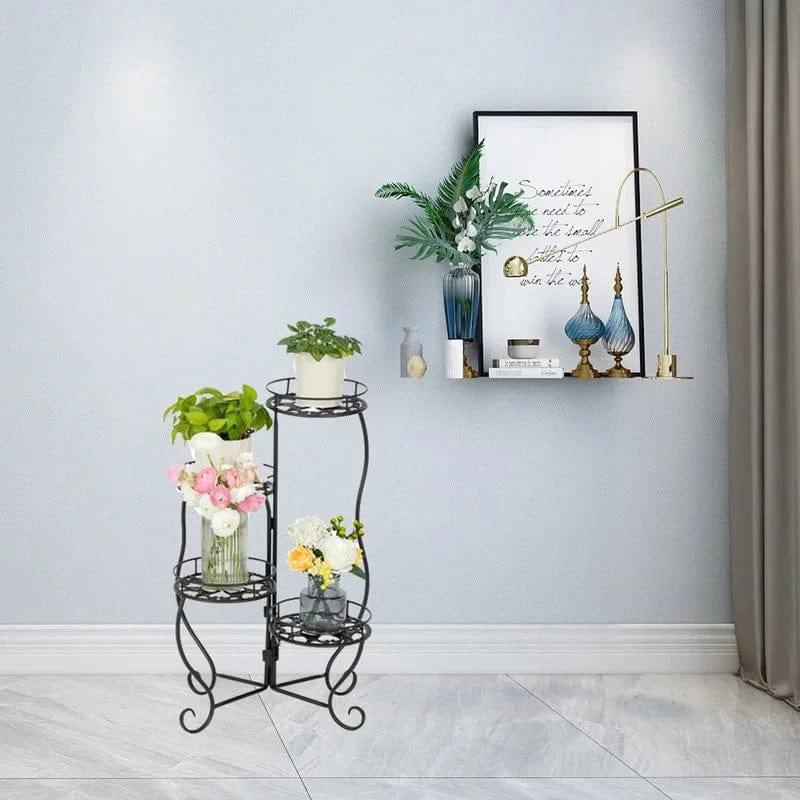 Plant Stand: Vintage Round Multi-Tiered Plant Stand - Ouch Cart