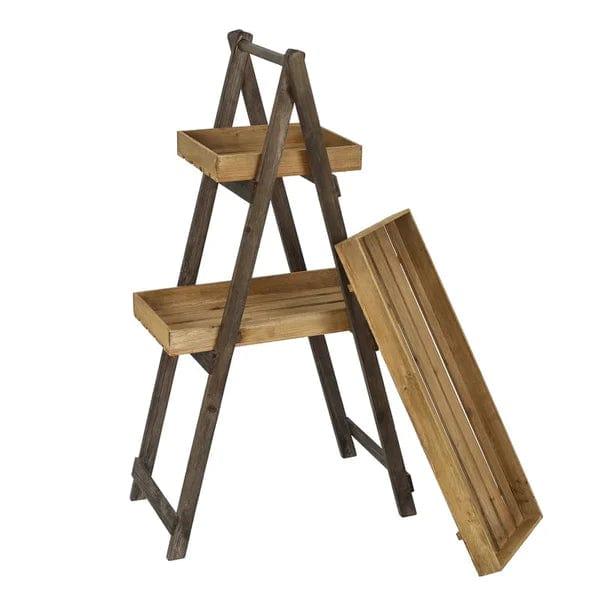 Plant Stand: Wooden 3 Shelve Plant Stand - Ouch Cart