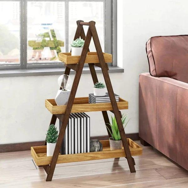 Plant Stand: Wooden 3 Shelve Plant Stand - Ouch Cart