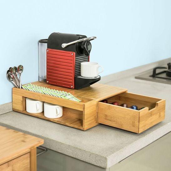 Coffee Organizer For Home/Office Tea Bag Drawer Coffee Machine Platform By Miza - Ouch Cart