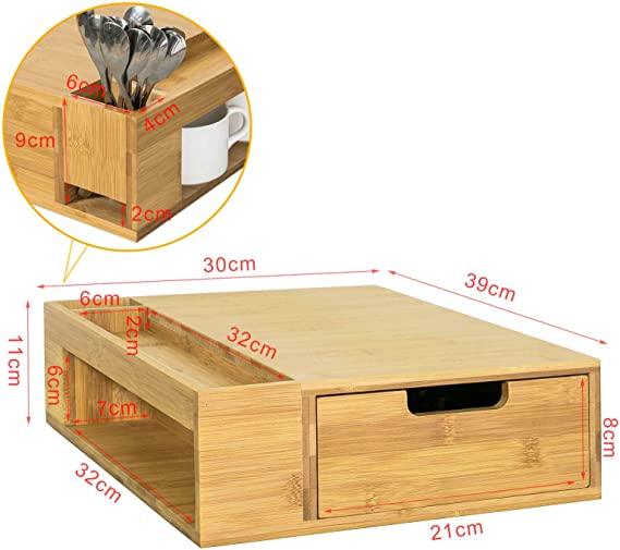 Coffee Organizer For Home/Office Tea Bag Drawer Coffee Machine Platform By Miza - Ouch Cart