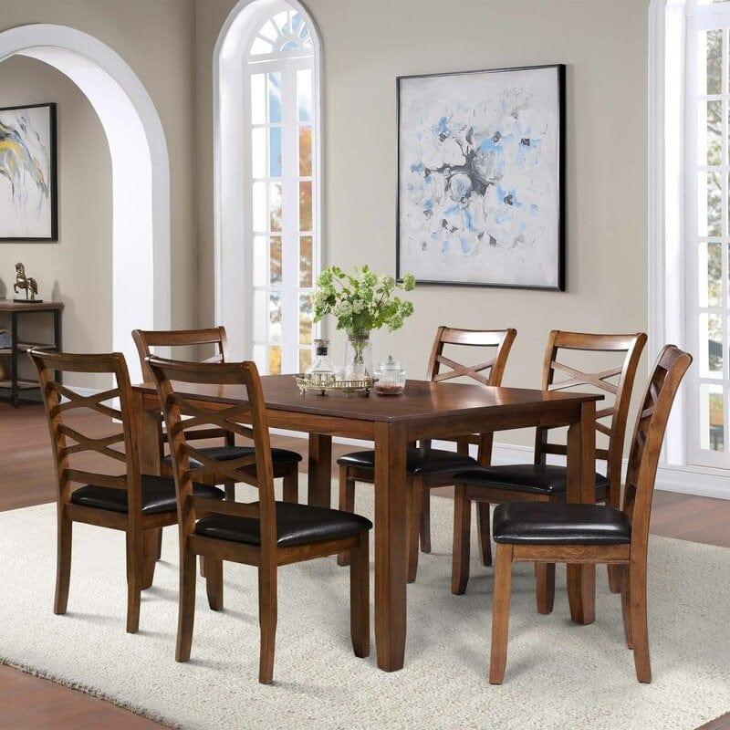 Princeville 6 - Person Solid Wood Dining Set - Ouch Cart