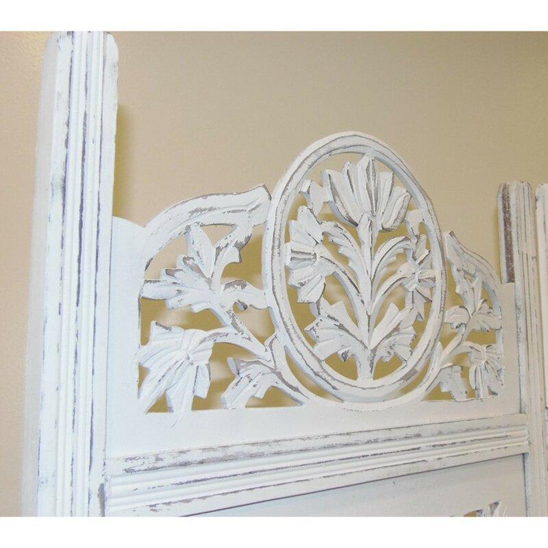 4 - Panel Solid Wood Folding Room Divider - Ouch Cart