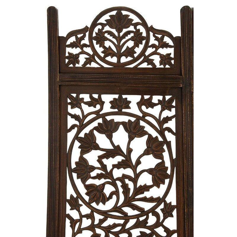 4 - Panel Solid Wood Folding Room Divider - Ouch Cart