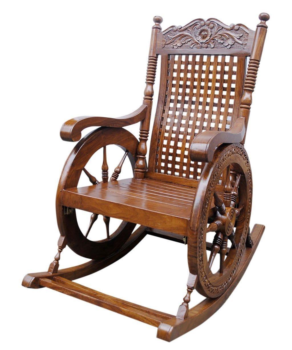 Wooden Rocking Chair Resting Chair Grandpa Rocking Chair Made Of High Quality Wood - Ouch Cart