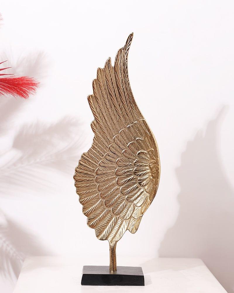 Metal Gold Color Left Angel Wings Table Top Showpiece (Pack Of 1) For Home Decoration, Living Room & Office - Ouch Cart