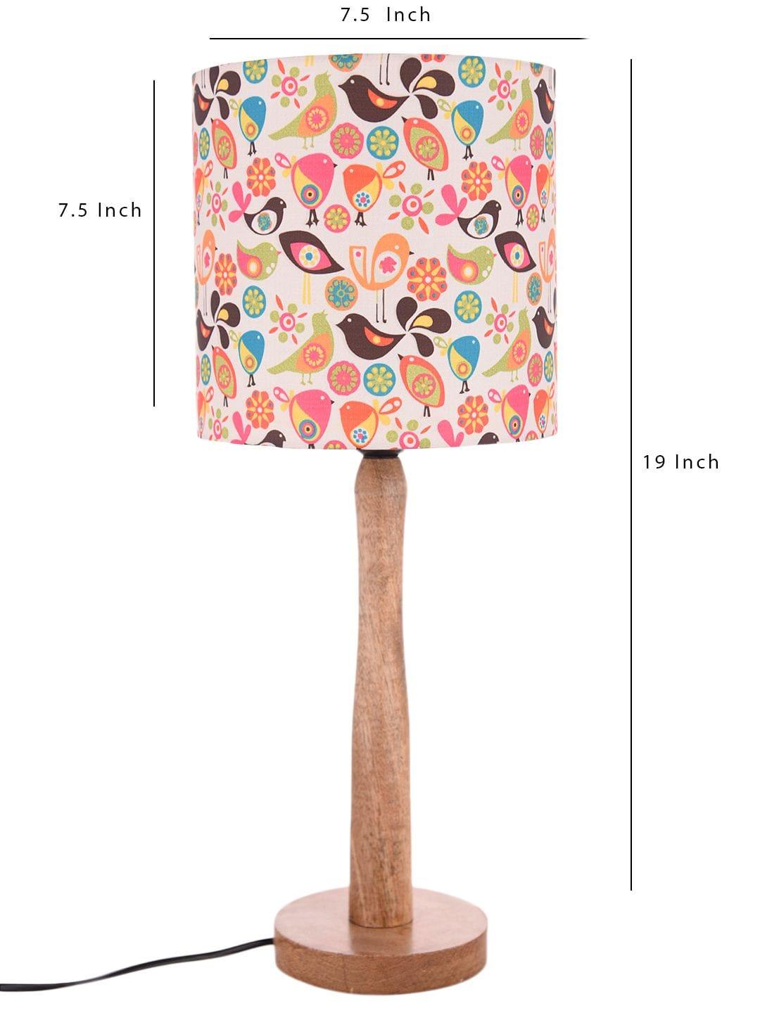 Colorful Birds Wooden Lamp - Ouch Cart