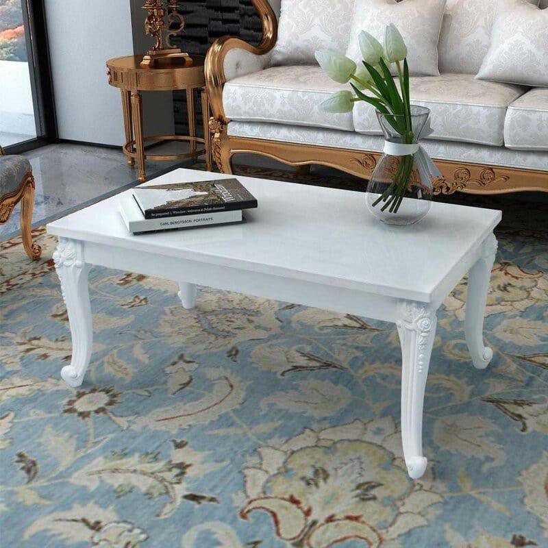Buy White Coffee Table, White Center Table, White Tea Table, White Teapoy Online in India
