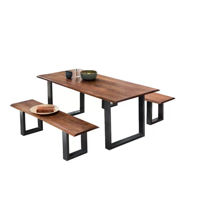 Ryegate Dining Table Set 4 Person ( 1 Table 2 Bench ) - Ouch Cart