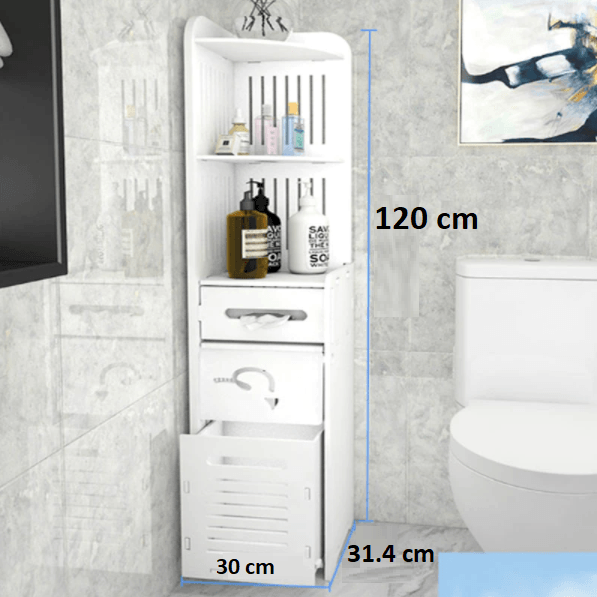 Bathroom PVC Side Corner Cabinet Furniture slide Out Drawers For Bathroom By Miza - Ouch Cart