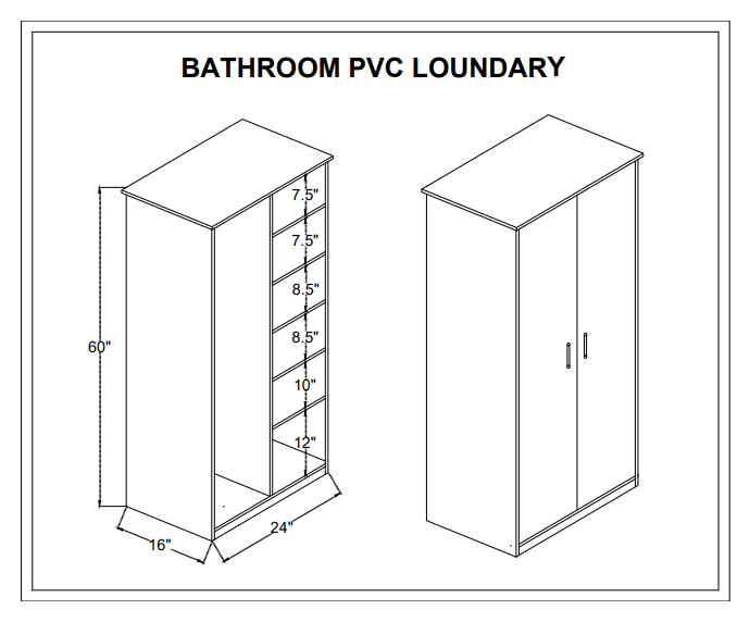 PVC Laundry Bathroom storage Cabinet