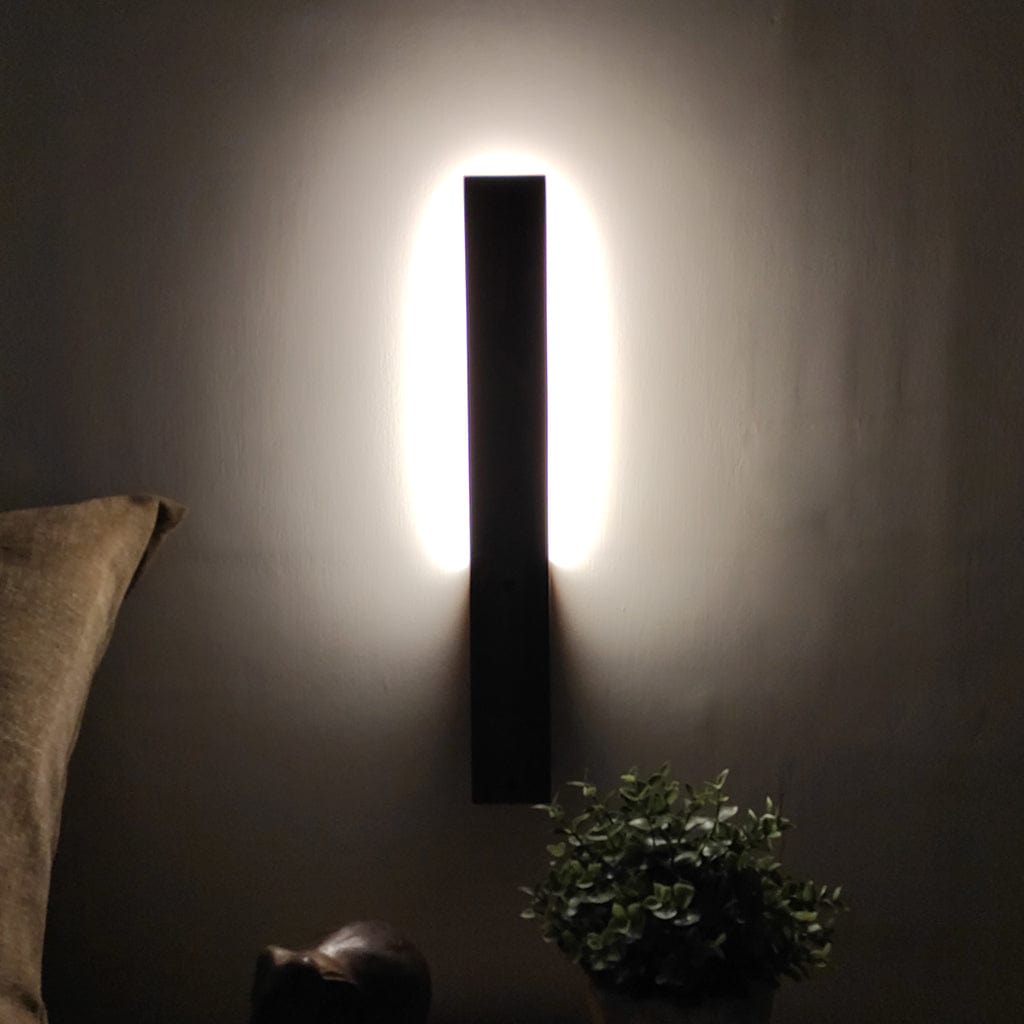 Slimline Brown Wooden LED Wall Light (BULB NOT INCLUDED)