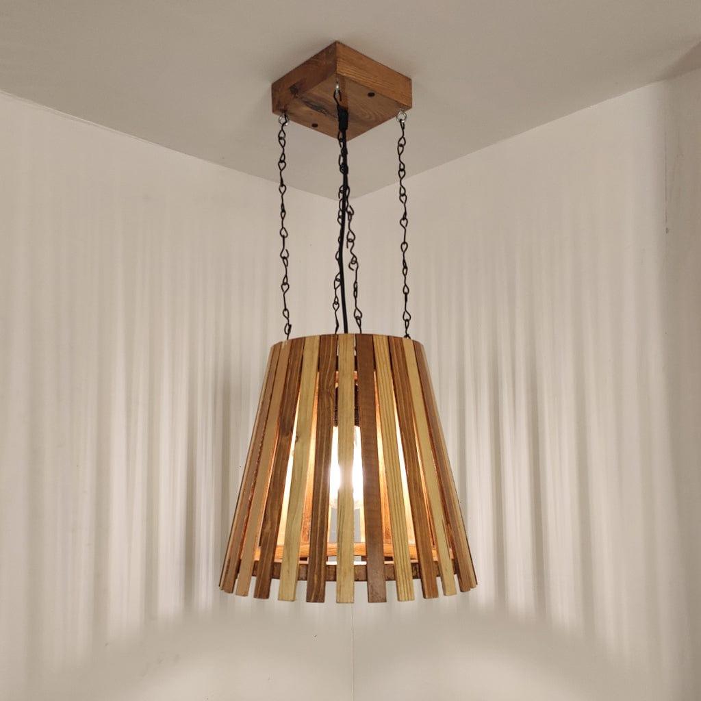 Soyuz Beige & Brown Wooden Single Hanging Lamp - Ouch Cart