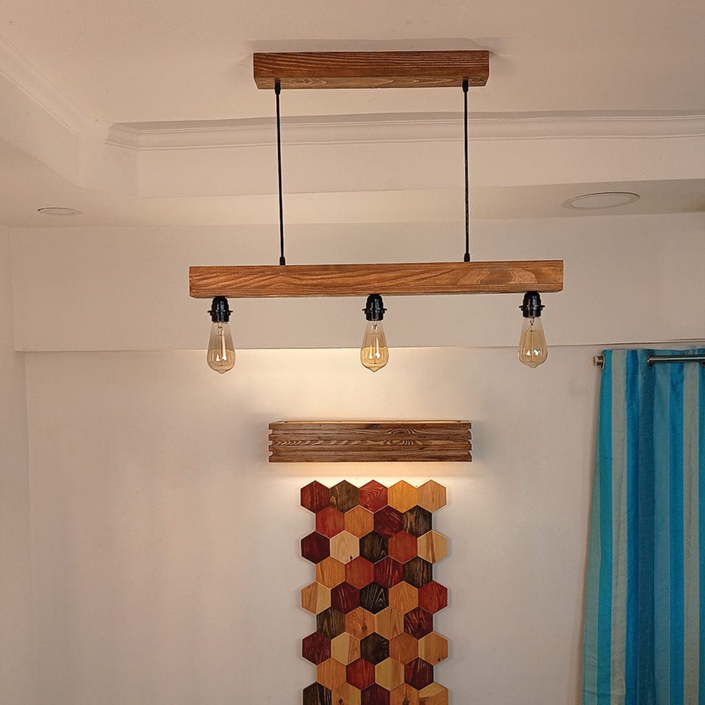 Tavern Brown Wooden Series Hanging Lamp (BULB NOT INCLUDED)